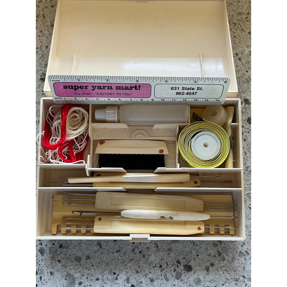 Knitting Machine Tool Kit Case Transfer Tools Latch Hook Comb Set - Picture 3 of 7
